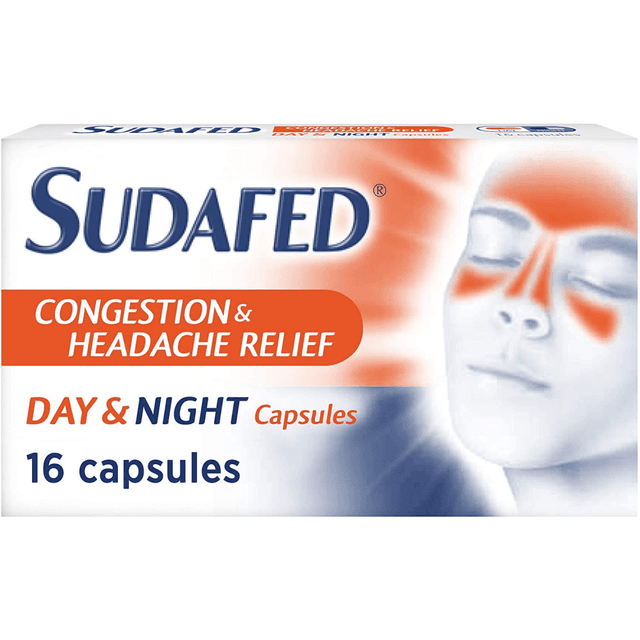 SUDAFED CONGESTION DAY&NIGHT X16 CAPS
