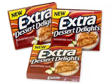 EXTRA DESSERT DELIGHTS APPLE PIE SUGAR FREE GUM X 15 STICK