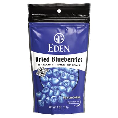 EDEN ORGANIC WILD DRIED BLUEBERRIES 113G