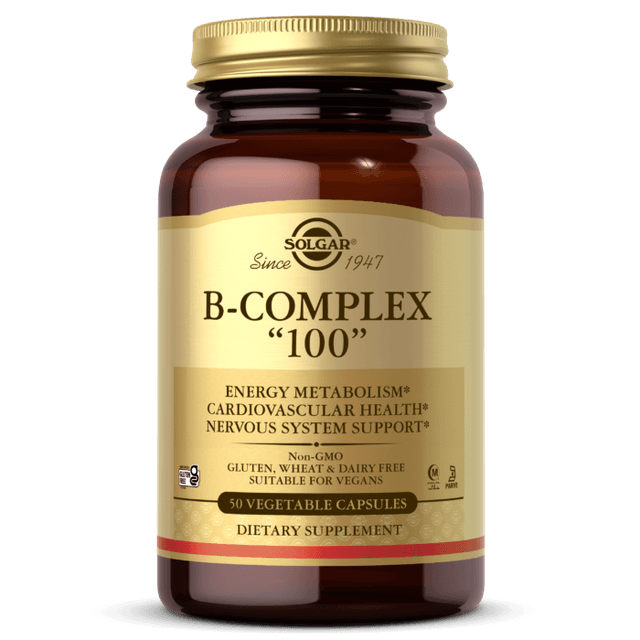 SOLGAR B-COMPLEX 100MG X 50 VEG CAPSULES