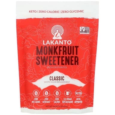 Lakanto monkfruit sweetener classic white sugar replacement 454g