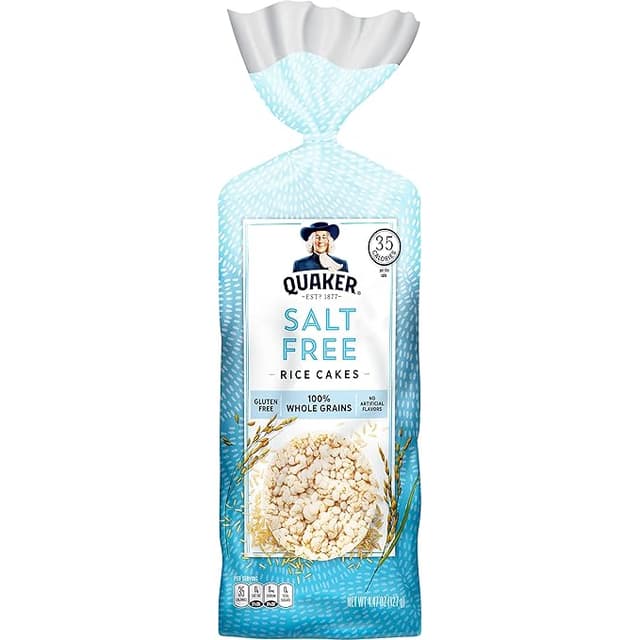 QUAKER RICE CAKES - SALT FREE 127G