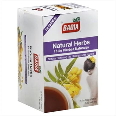 BADIA NATURAL HERBS SLIMMING TEA BY 25 TEA BAGS