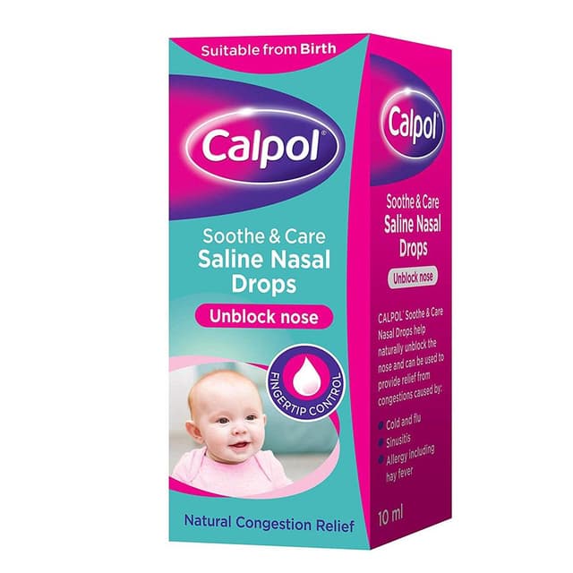 CALPOL SALINE NASAL DROPS 10ML