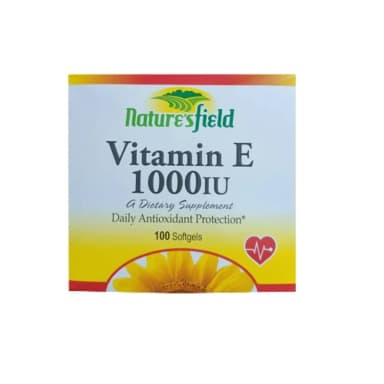 NATURE'S FIELD VIT E (1000IU) 100 SOFTGELS