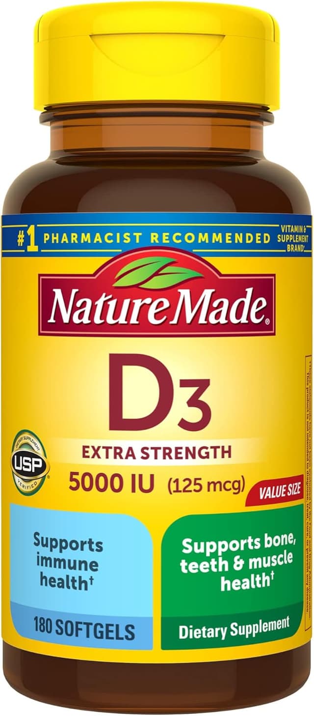 NATURE MADE VITAMIN D3 5000IU X 180 SOFTGELS