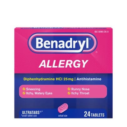 BENADRYL ALLERGY RELIEF 24TABLETS