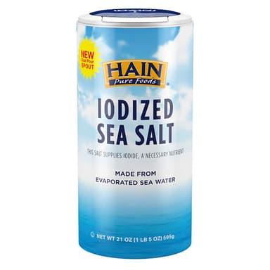 HAIN PURE FOODS IODIZED SEA SALT 15 OZ