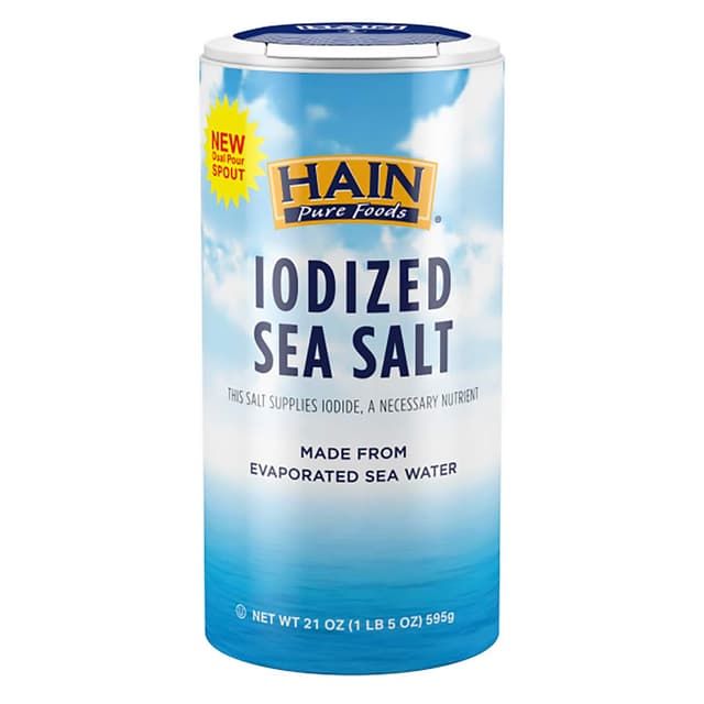 HAIN PURE FOODS IODIZED SEA SALT 15 OZ
