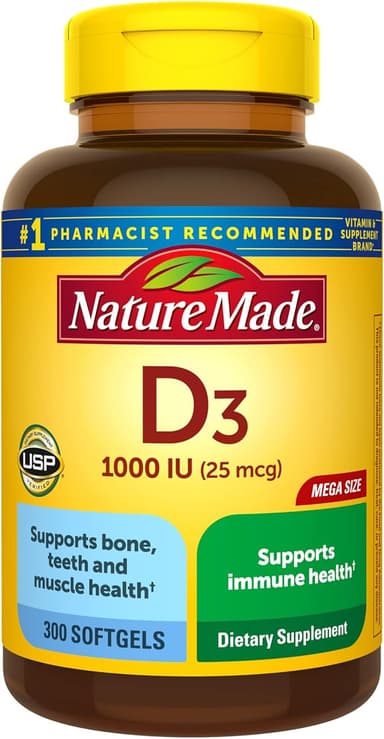NATURE MADE VITAMIN D3 1000IU(25MCG) X 100 TABS