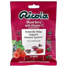RICOLA MIXED BERRY WITH VITAMIN C SUPPLEMENT X 19 DROPS