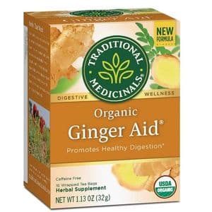 TRADITIONAL MEDICINALS ORGANIC GINGER AID TEA-16 TEA BAGS