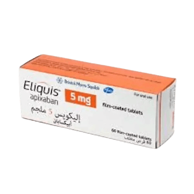 Eliquis apixaban 5mg 60 film coated tablets pack