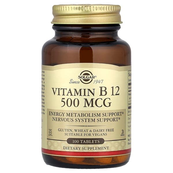SOLGAR VITAMIN B12 500MCG X 100 TABS