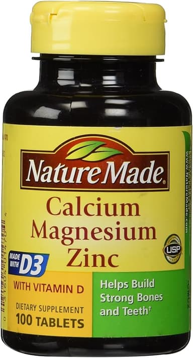 NATURE MADE CALCIUM MAGNESIUM ZINC + D3 X 100 TABS