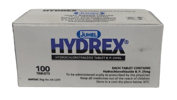HYDREX 25MG X 10 TABS HYDROCHLOROTHIAZIDE