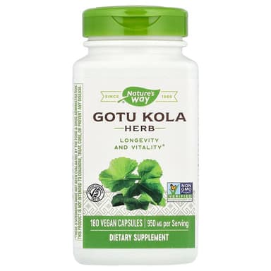 NATURE'S WAY GOTU KOLA HERB 475MG X 180 VEG CAPS
