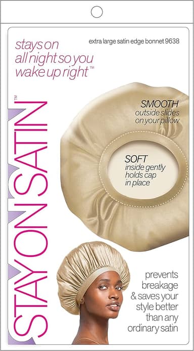 STAY ON SATIN NIGHT ANTI-BREAKAGE BONNET XL