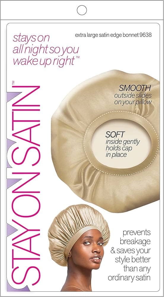 STAY ON SATIN NIGHT ANTI-BREAKAGE BONNET XL
