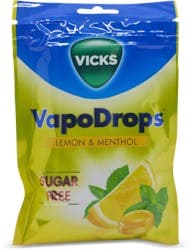 VICKS VAPODROPS LOZENGES 72G(LEMON & MENTHOL)