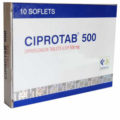 CIPROTAB 500MG X 10 TABS