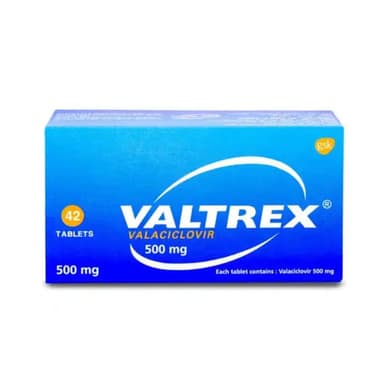 Valtrex 500mg 42 tablets pack