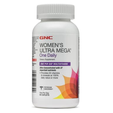 GNC WOMEN'S ULTRA MEGA ONE PER DAILY MULTIVITAMIN X 60 CAPLETS