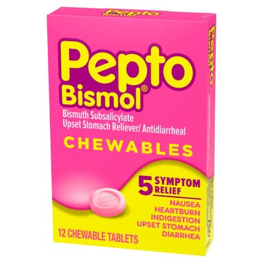 PEPTO-BISMOL X 12 CHEWABLE TABLETS(PACK)