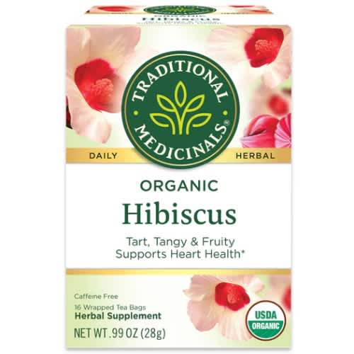TRADITIONAL MEDICINALS ORGANIC HIBISCUS -16 TEA BAGS