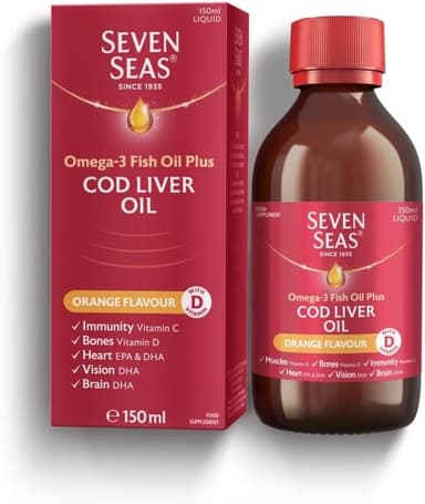 SEVEN SEAS CLO PLUS OMEGA-3 FISH OIL 150ML