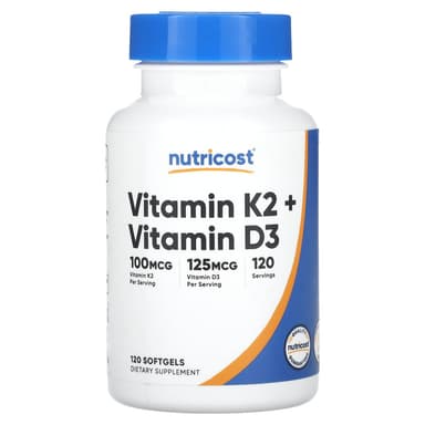 Nutricost Vitamin K2 + D3 120 softgels