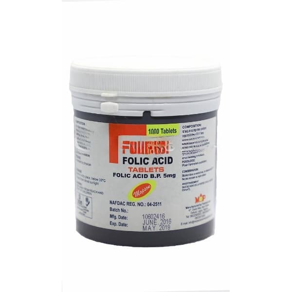 MOPSON FOLIC ACID X 1000 TABS