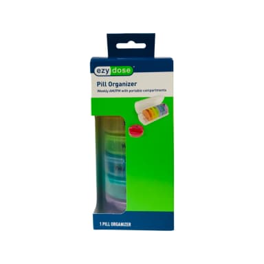 EZY DOSE WEEKLY(7 DAY) AM/PM TRAVEL PILL ORGANISER LARGE