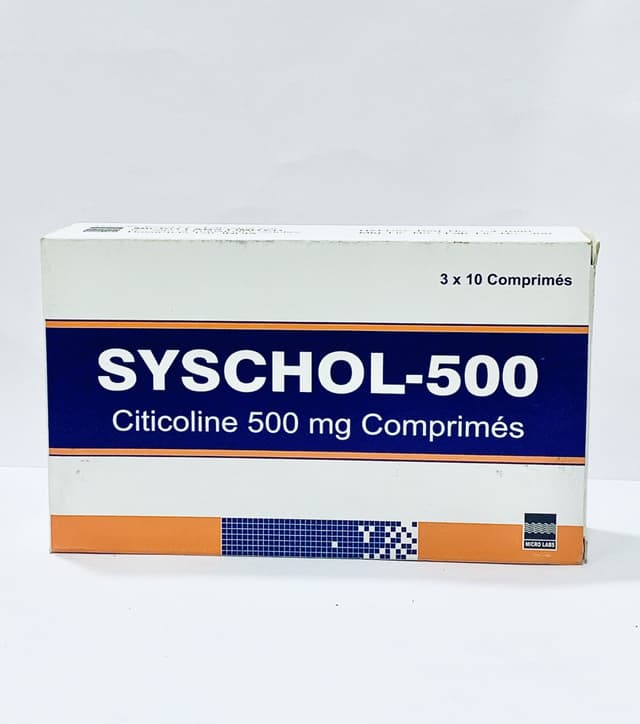 Syschol 500 Citicoline 500mg 30 tablets pack