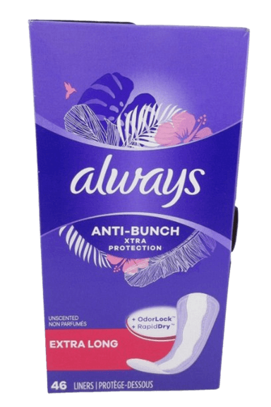ALWAYS ANTI-BUNCH XTRA PROTECTION LINERS X 46 PADS