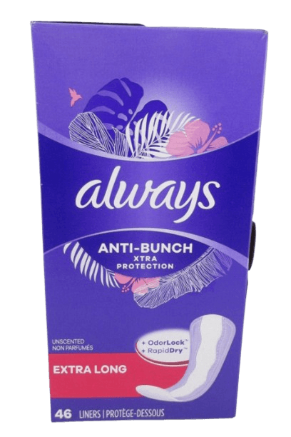 ALWAYS ANTI-BUNCH XTRA PROTECTION LINERS X 46 PADS