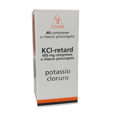 Teofarma KCl-retard 600mg 40 tablets pack