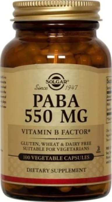 SOLGAR PABA 550MG X 100 VEG CAPS