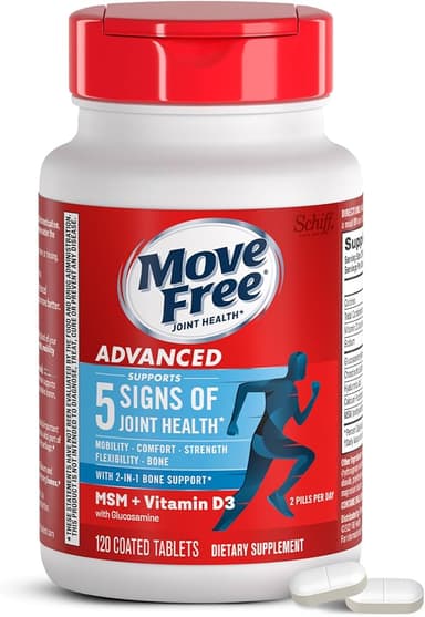 SCHIFF MOVE FREE ADVANCED MSN + VITAMIN D X 120 SOFTGELS