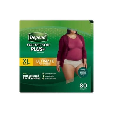Depend Protection Plus XL pant pieces (20 pant pieces)