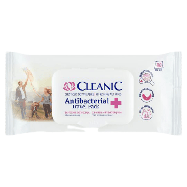 CLEANIC ANTIBACTERIAL TRAVEL PACK