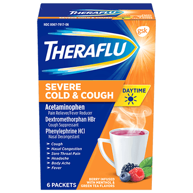 THERAFLU DAYTIME SEVERE COLD & COUGH X 6 SACHETS