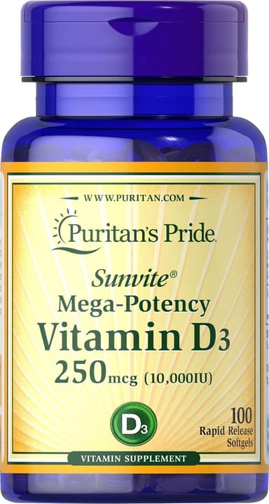 PURITAN'S PRIDE VITAMIN D3 5000IU X 100 TABS