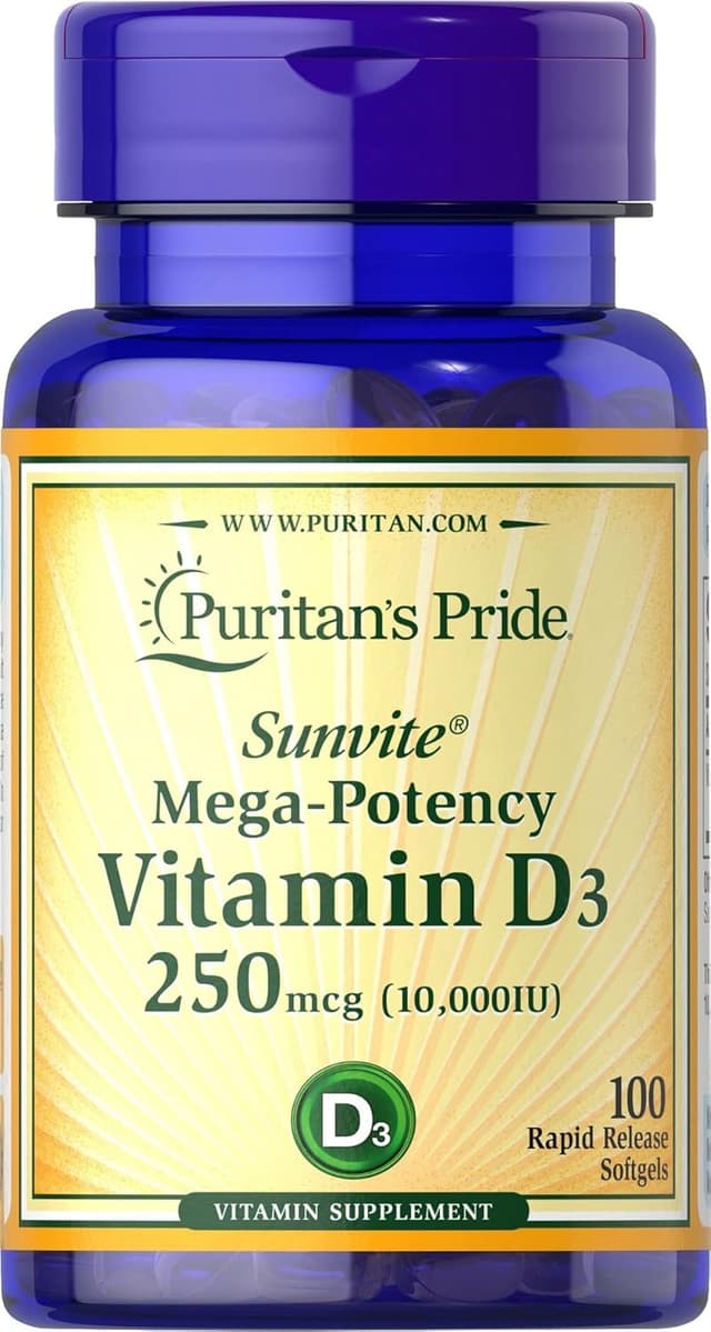 PURITAN'S PRIDE VITAMIN D3 5000IU X 100 TABS