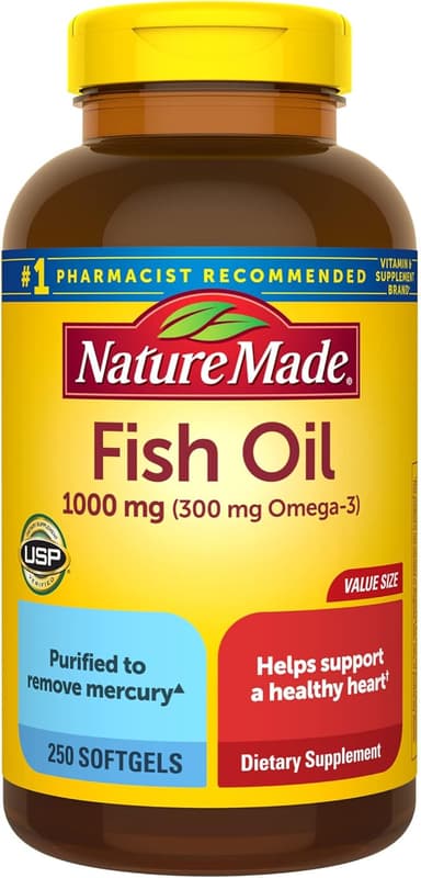 NATURE MADE FISH OIL 1000MG X 250 SOFTGELS