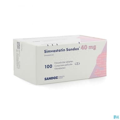 Sandoz Simvastatin 40mg pack