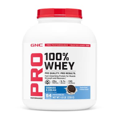 GNC PRO PERFORMANCE 100% WHEY PROTEIN-COOKIES & CREAM 2201G