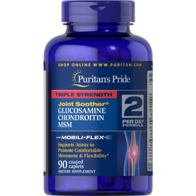 PURITAN'S PRIDE GLUCOSAMINE CHONDROITIN & MSM JOINT SOOTHER X 90 CAPLETS