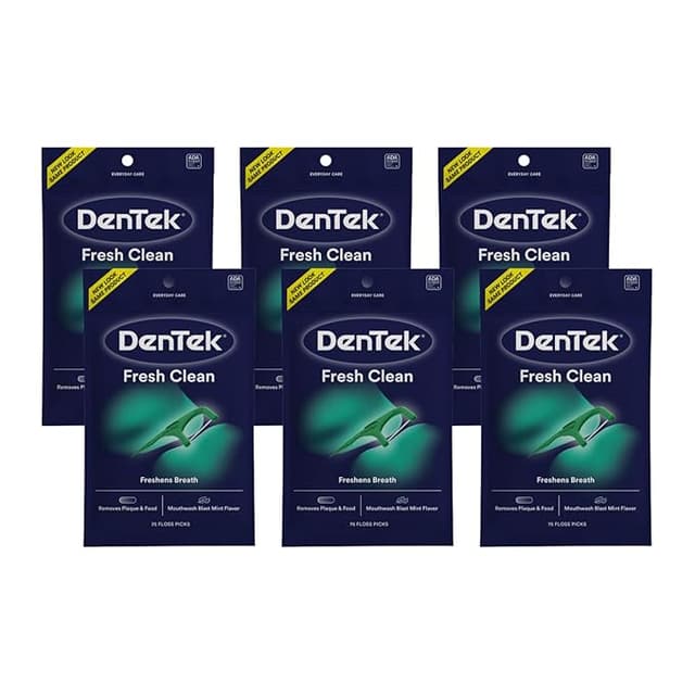 DENTEK FRESH CLEAN FLOSS PICKS X 75 PCS