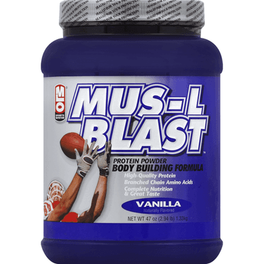 MUS-L BLAST PROTEIN BODY BUILDING FORMULA VANILLA FLAVOURED 1.33KG